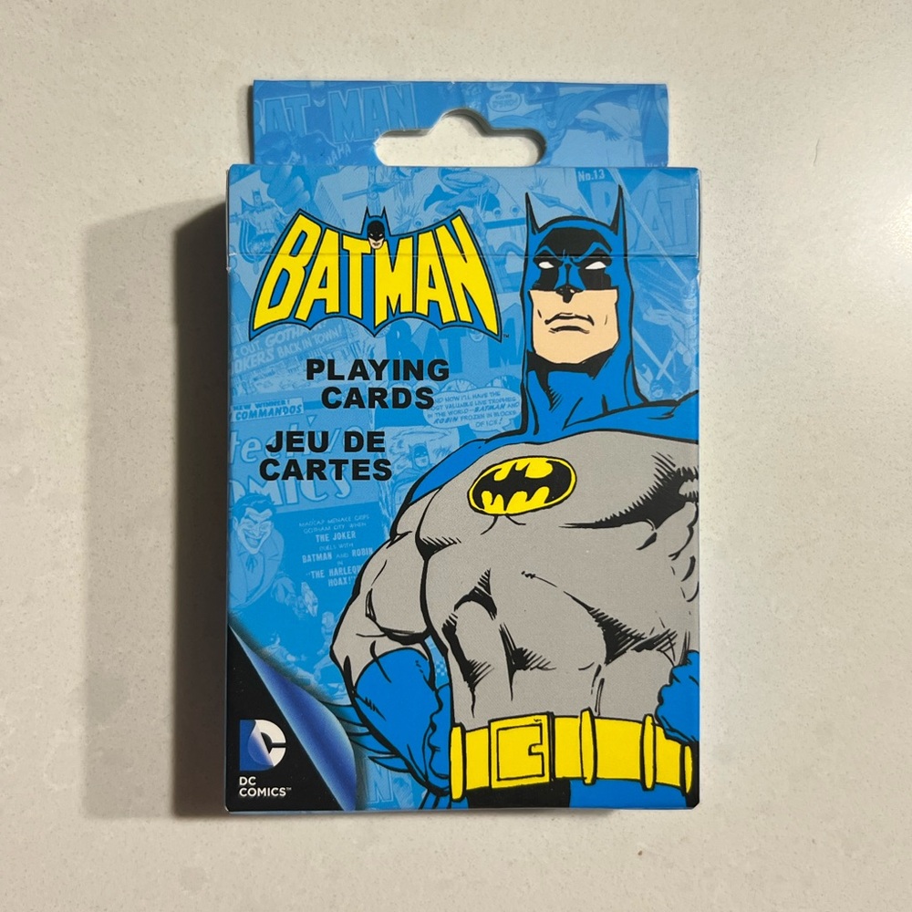 DC Comics Batman Blue and Yellow Playing Cards